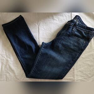 Ladies Levis Sz 10 Mid Rise Skinny Dark Wash Euc